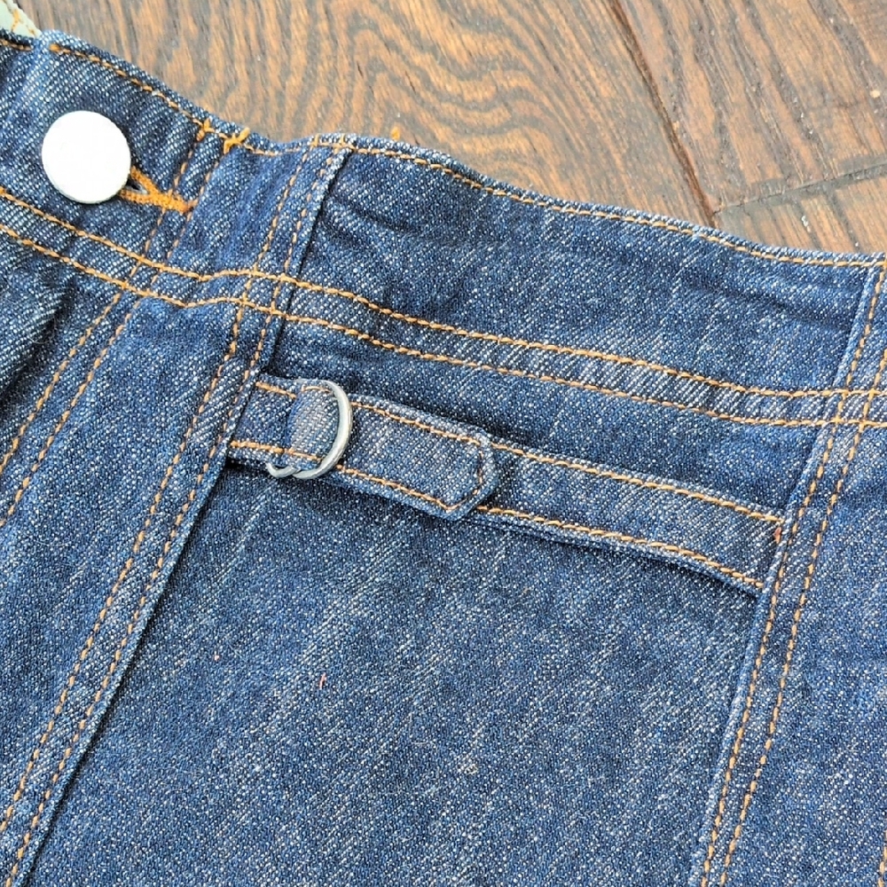 PILCRO I Lightweight Stretch Cuffed Dark Blue Denim Jean Shorts, 27 - Picture 5 of 12